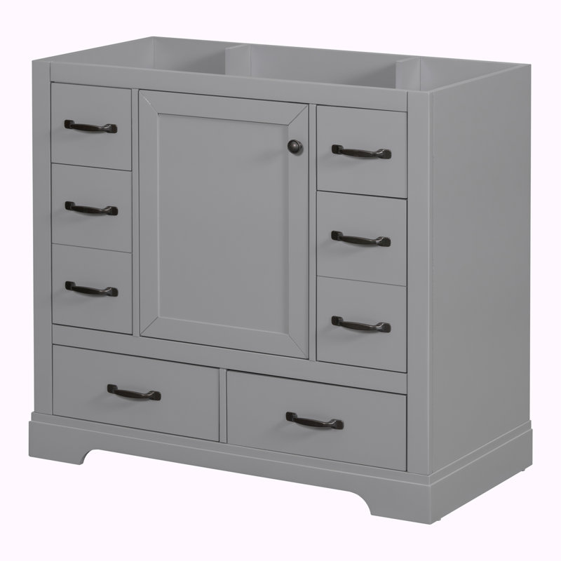 35,5 base de meuble-lavabo simple seulement, Gris