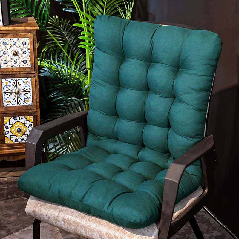 Chair Cushion with Elastic and Tie Straps, Green