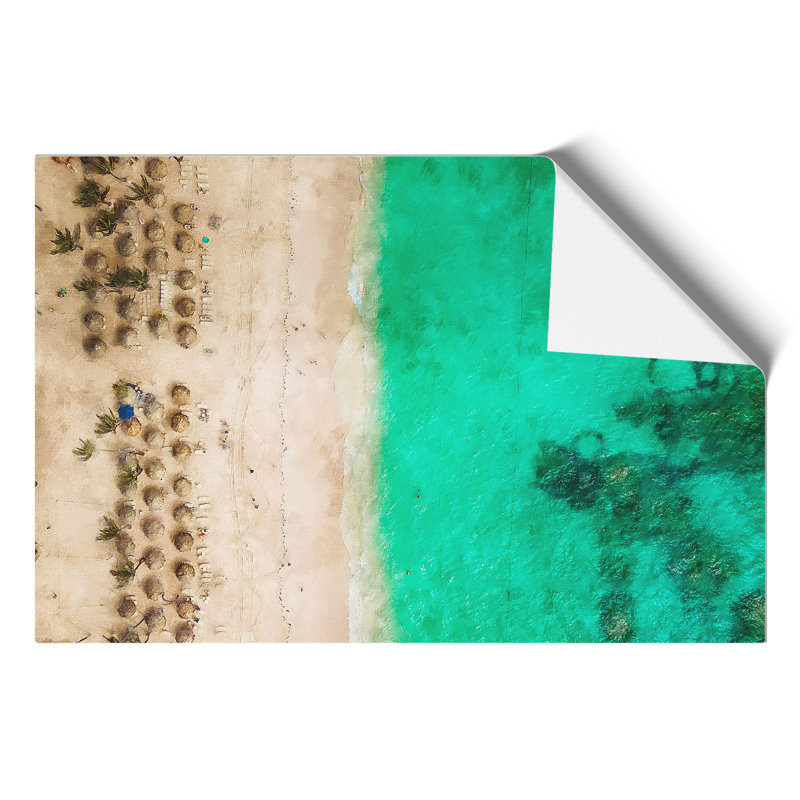 Tiki Beach in the Dominican Republic Painting - Frameless Print, 21cm H x 30cm W x 0.1cm D
