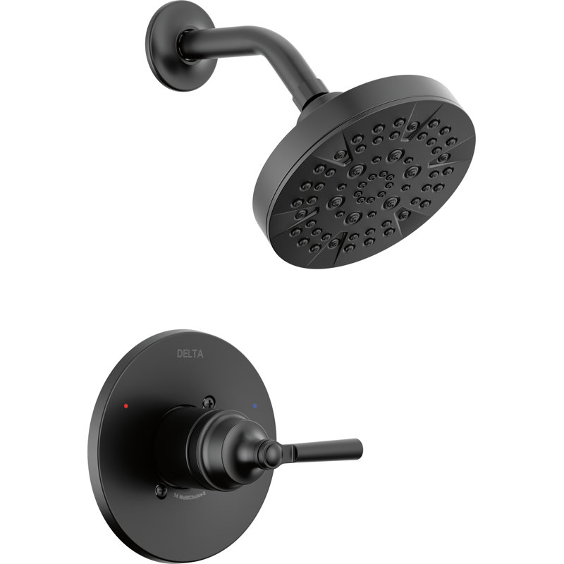 SAYLOR™ Single-Function Shower Faucet Set, Valve Trim Kit, Shower Head and Handle Set, Matte Black