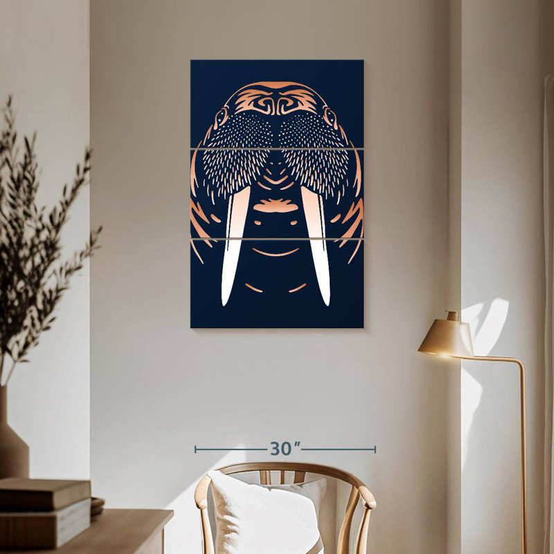 Brampt Walrus Head, 57" H x 36" W