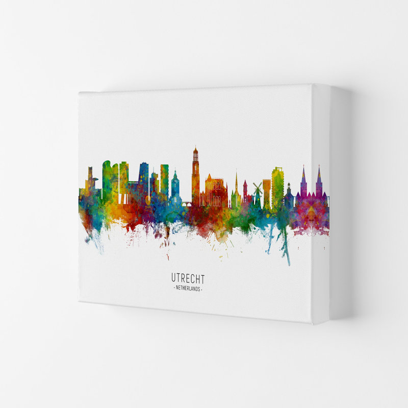 Utrecht Netherlands Skyline by Michael Tompsett - Print, Wrapped Canvas, 42cm H x 59.4cm W x 4cm D
