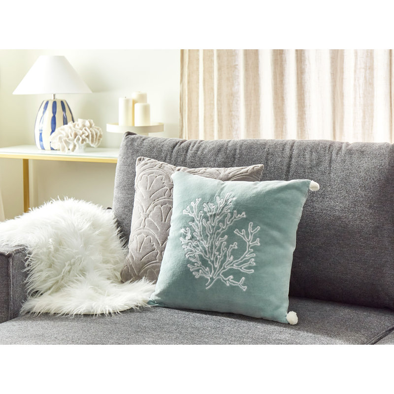 Casteau Animal Print Square Throw Cushion, Mint Green
