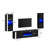 Bhhatu 70“ Entertainment Center for TVs with Electric Fireplace Included, Black-95914385-95166339
