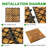 12" X 12" Solid Wood Interlocking Deck Tile (Set Of 10)