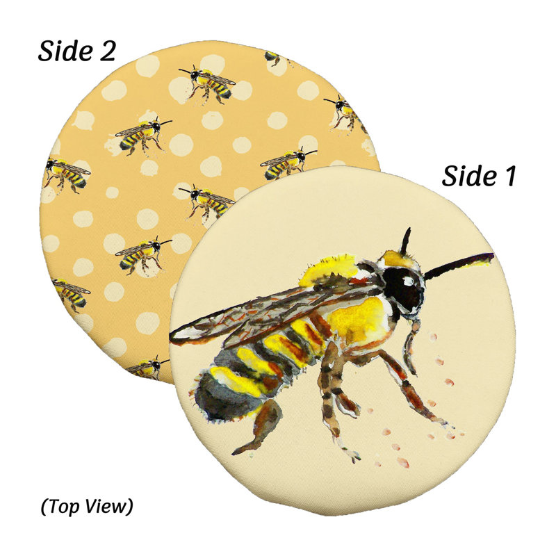 Bees Reversible Bowl Cover, 10"