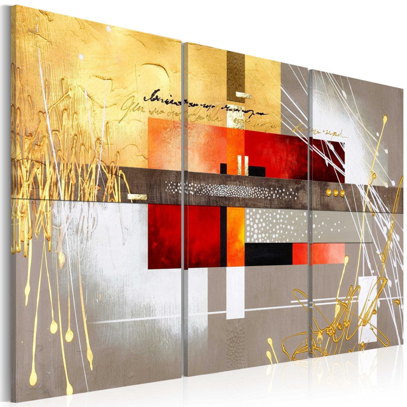 Quatre saisons - 3 pièces, impression sur toile tendue, H 24 po x l 36 po x P 1 po