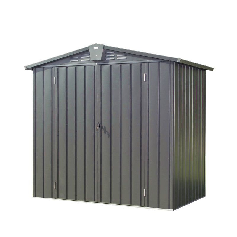 Outdoor Storage Shed, Metal Garden Shed For Bike, Trash Can, Tools, Lawn Mowers,Galvanized Steel Outdoor Storage Cabinet With Lockable Door