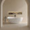 Baignoire autoportante 63 x 37,38 po, autoportante ovale en résine de pierre, baignoire de trempage blanche matte avec trop-plein et bonde escamotable
