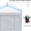 Auvent escamotable 10 pi x 19,5 pi - parois latérales incluses, hauteur réglable pour différentes occasions, tente de jardin et de patio, portes doubles, transporteur sur roues, protection UV30 +, fonctionnalité blanche, facile à utiliser
