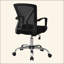 Chaise de bureau, hauteur réglable, pivotante, ergonomique, accoudoirs, bureau d'ordinateur, travail, filet noir, métal chromé, contemporain, moderne-1176664879-1176664877