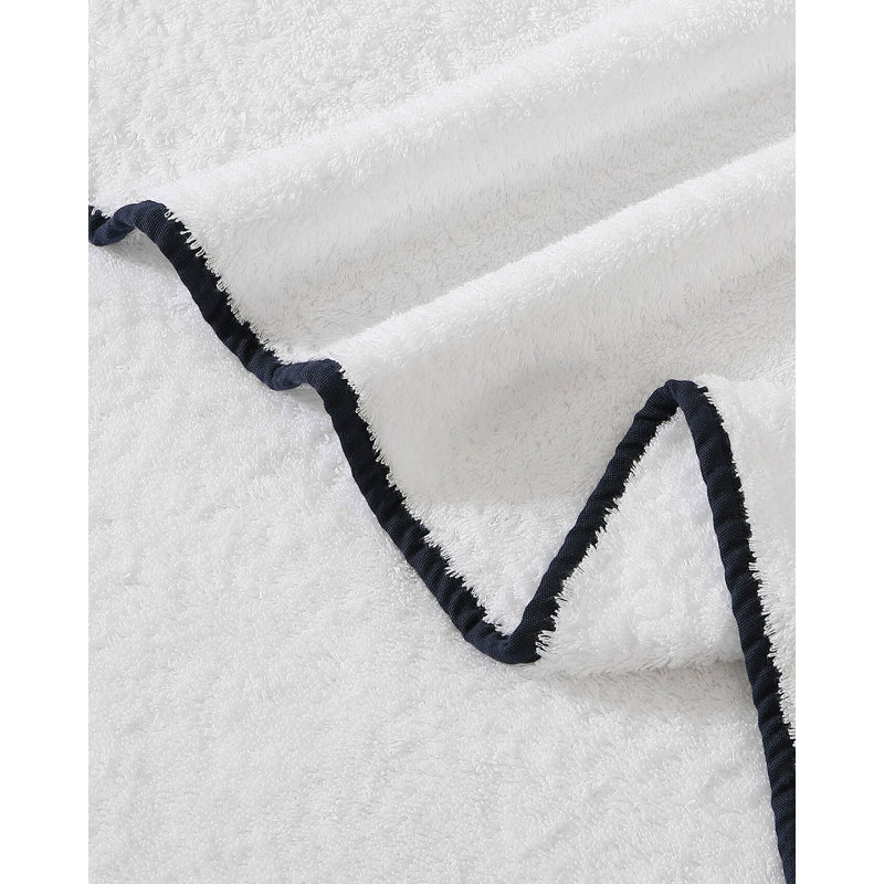 Porto Bath Towels, White/Oxford Blue