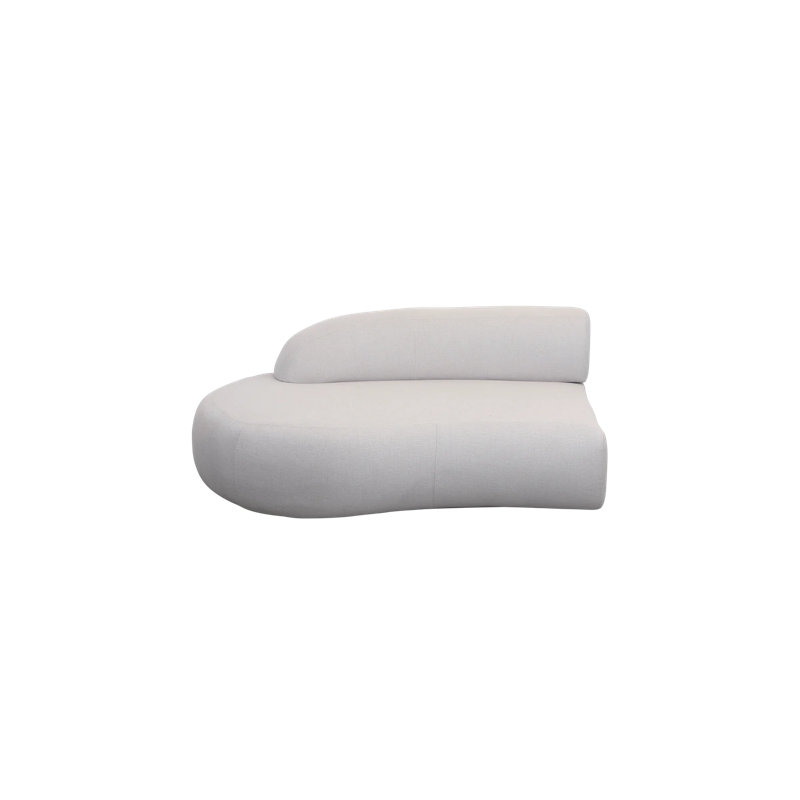 Mellow Sofa Module Left W/Short Backrest, Sand, Right Hand Facing