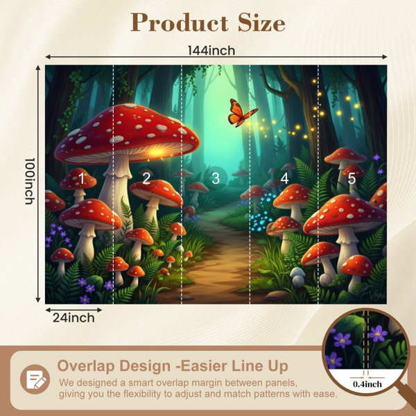 Red Barrel Studio Peel and Stick Wallpaper Enchanting Forest Vibrant ...