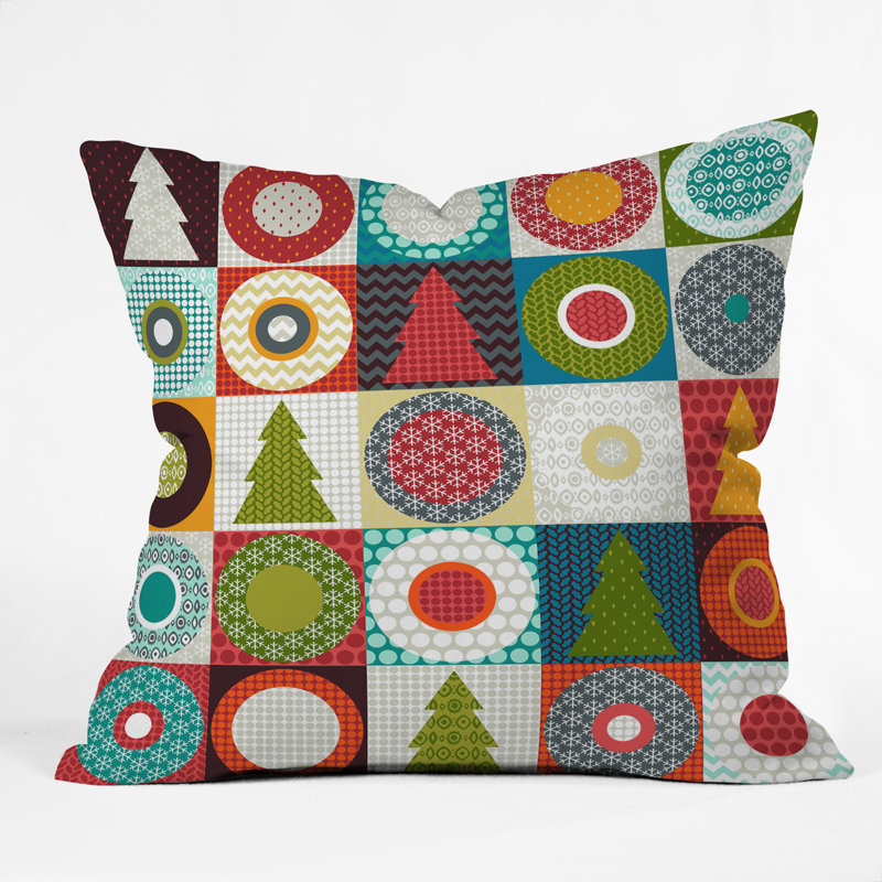 Coussin intérieur / extérieur Geo Christmas, 16 po x 16 po