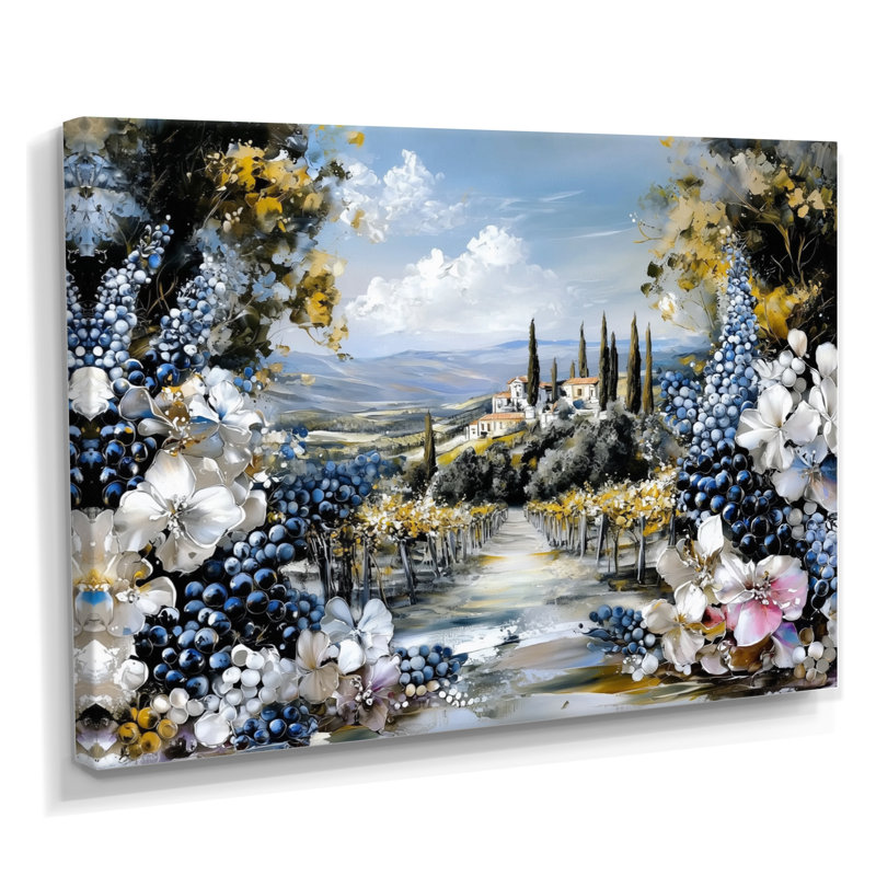 Serene Symphony Of Vineyard I - impression murale vignoble, H 24 po x l 32 po, Toile tendue, Ne s’applique pas