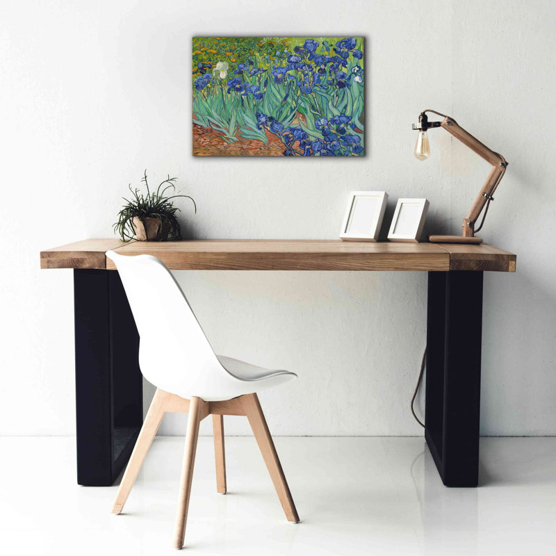 «Irises» par Vincent van Gogh, art mural sur toile, H 18 po x l 26 po