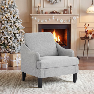Petit fauteuil d'appoint de style moderne Mid-Century 31 po 