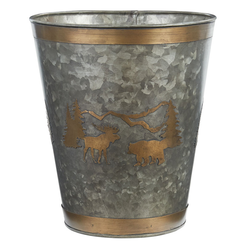 Metal Open Waste Basket - 3.5 Gallons