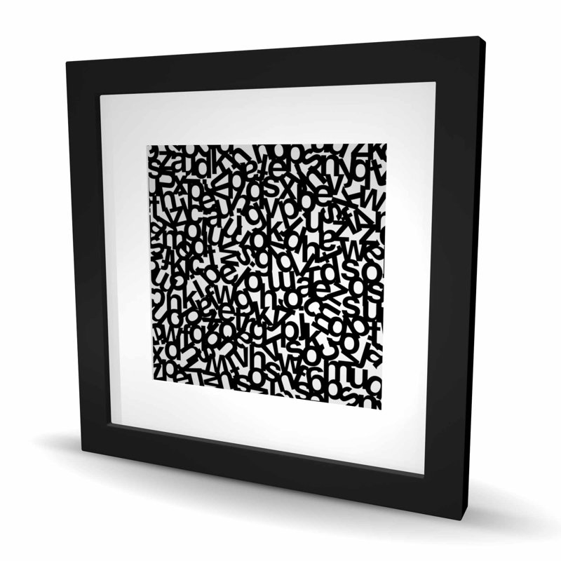 Alphabet Shapes Black Framed Matted Print | Home Decor