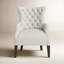 Fauteuil d'appoint à oreilles capitonné Hannah-678900782