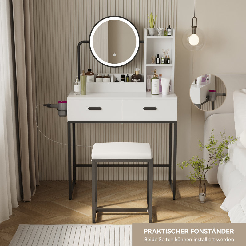 Aneve Dressing Table with Mirror