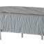 Table basse grise ultrabrillante et chrome