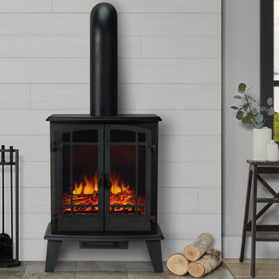 Foster Real Flame 25 " W Black Electric Stove with BTU 4700