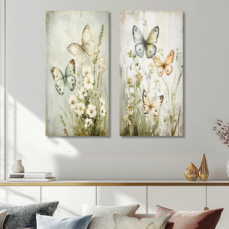 Ensemble de 2 impressions murales en métal doux, 40" H x 40" W