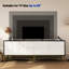 Contemporain noir et blanc, table basse, 2 tiroirs, salon, design élégant à deux tons, plateau de table spacieux, table de rangement pratique blanc noir, deux tiroirs pour les télécommandes de chambre, esthétique des tons