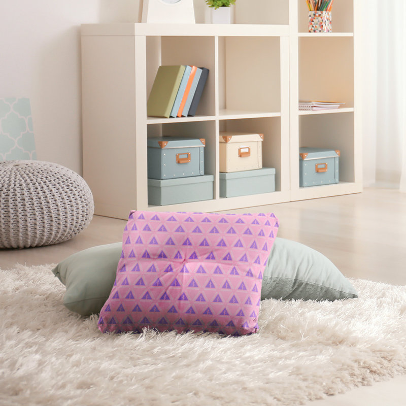 Coussin Theo Nath, 30 po x 30 po, Rose / Mauve