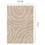 Tapis beige crème Flourish Wavy Lines-889589038