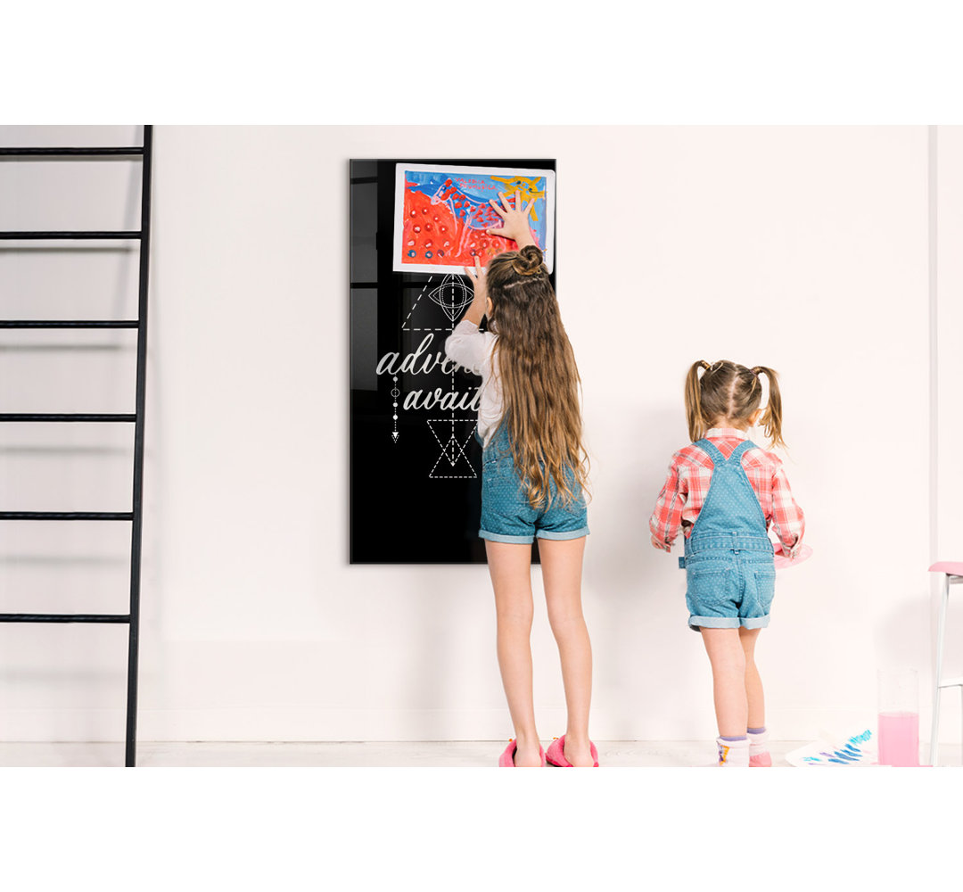Magnetic Memo Board Whiteboard - 60 x 120 cm - With Marker and Magnets - Colorful powder
