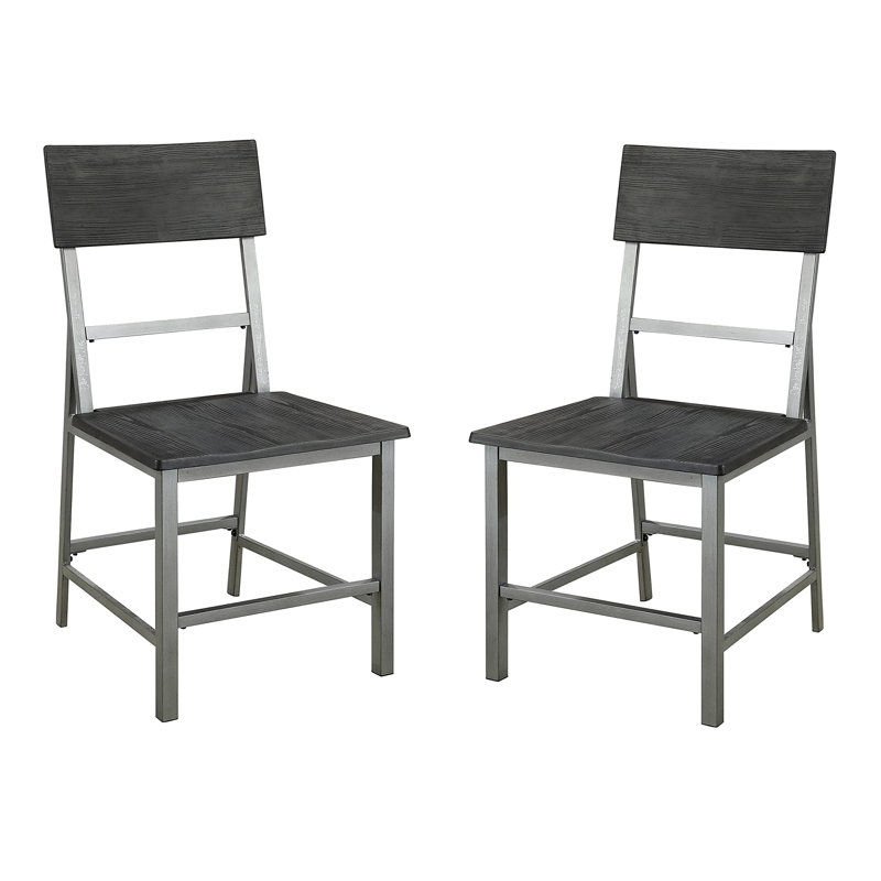 Mckain Open Back Side Chair in Silver