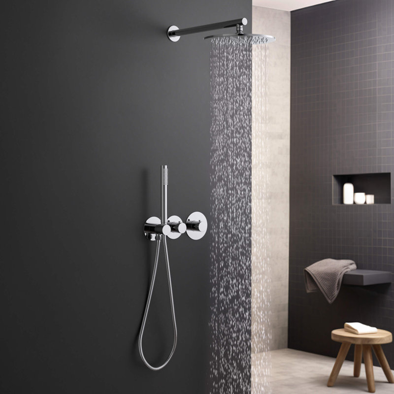 Thermostatic Complete Shower System with Rough in-Valve, Chrome
