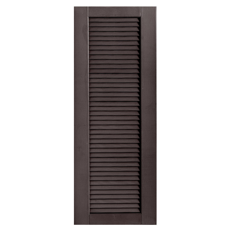 Paire de volets à persiennes droites, 80 po, Chocolat, 18 po
