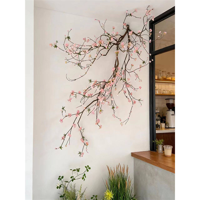 Arbre à fleurs artificiel suspendu, H 98,42 po x l 23,62 po