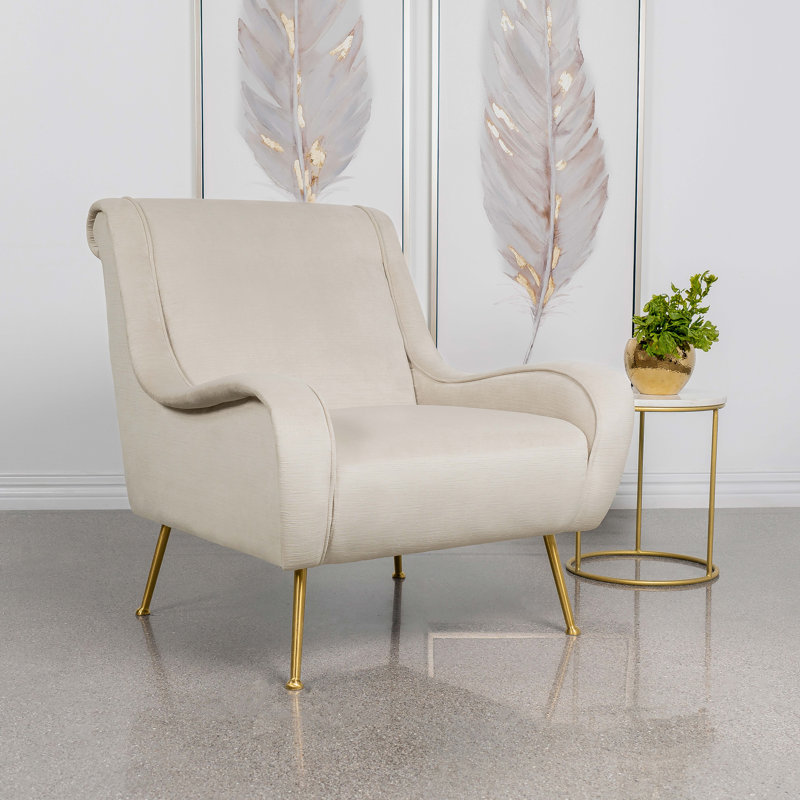 Fauteuil rembourré, Polyester pierre