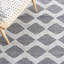 Tapis géométrique en laine / coton tissé à la main Allyx-1247276013