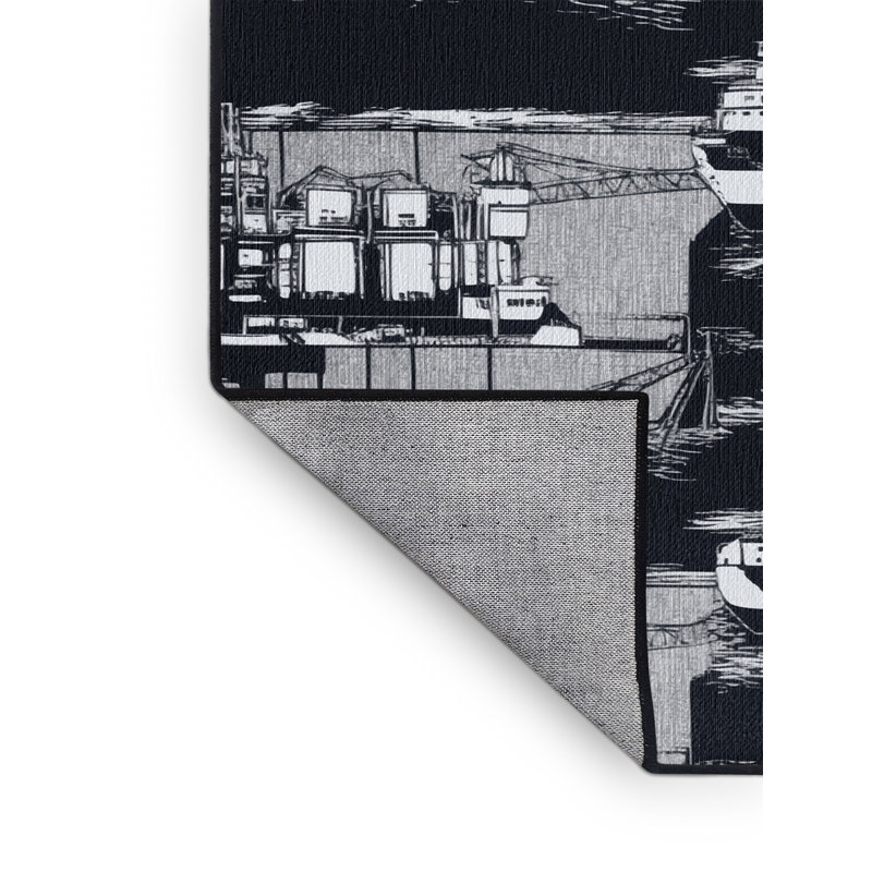 Tapis de transport gris lavable à la machine, Tapis de couloir 2 pi x 4 pi