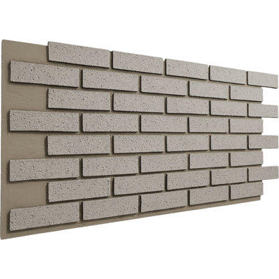 Panneau de fausses briques traditionnelles EverStone, l 44 po x H 21 3/4 po x P 3/4 po, couleur étain