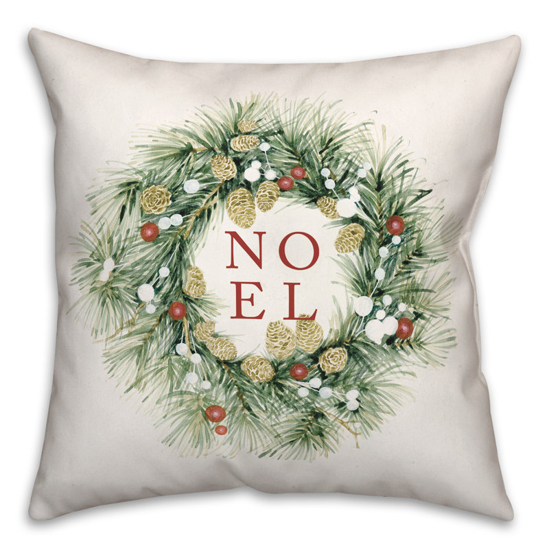 Housse et insert de coussin carré Kliebert Noel, 20 po x 20 po