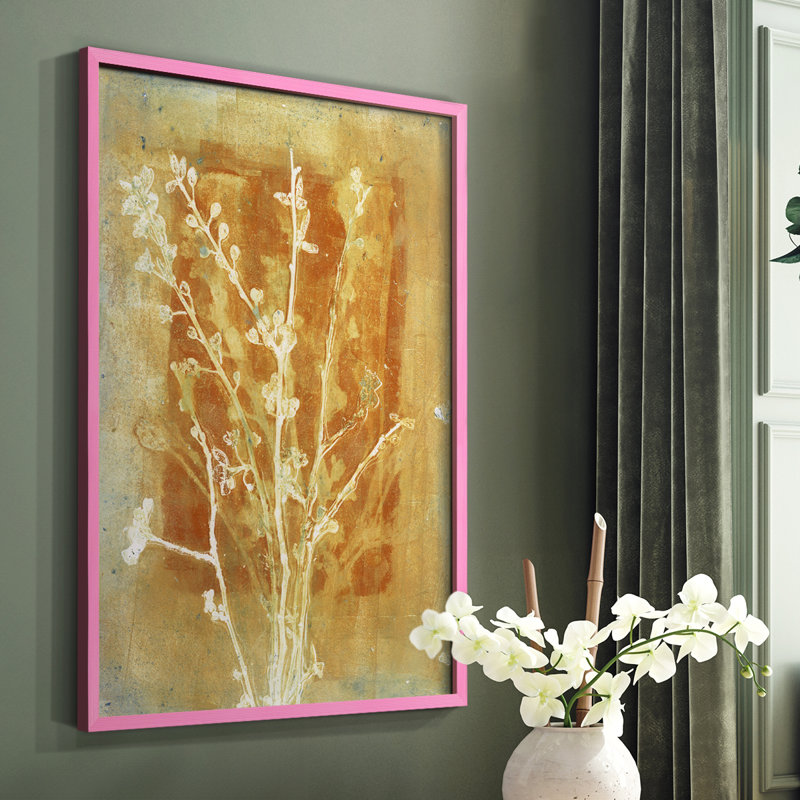 «Pursuit of Happiness», reproduction encadrée - bois massif, Rose, H 10 po x l 8 po