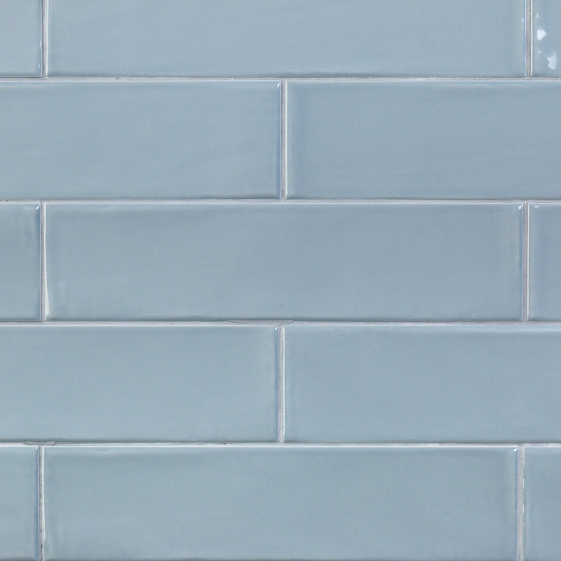 Manchester 3x12 Glossy Ceramic Subway Tile, Dew Blue