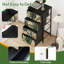 Commode 4 tiroirs pour chambre à coucher vert doré feuilles tropicales blanches Style sans couture Hawaii Botanical Small