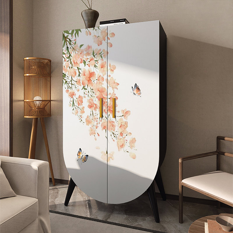 Garde-robe de chambre à coucher à double porte simple