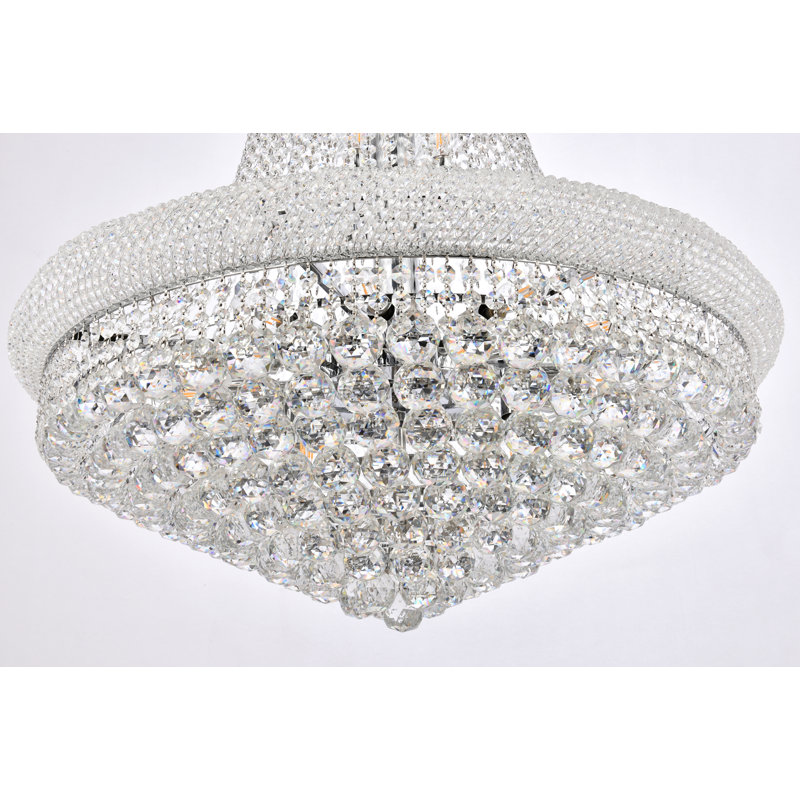 Lustre empire à intensité variable Kriner, Argent argent, 32, H 66 po x l 36 po x P 36 po