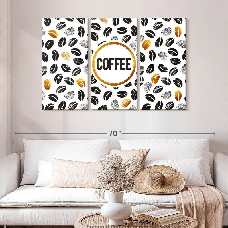 Tergel Numerous Coffee Beans, 32" H x 50" W