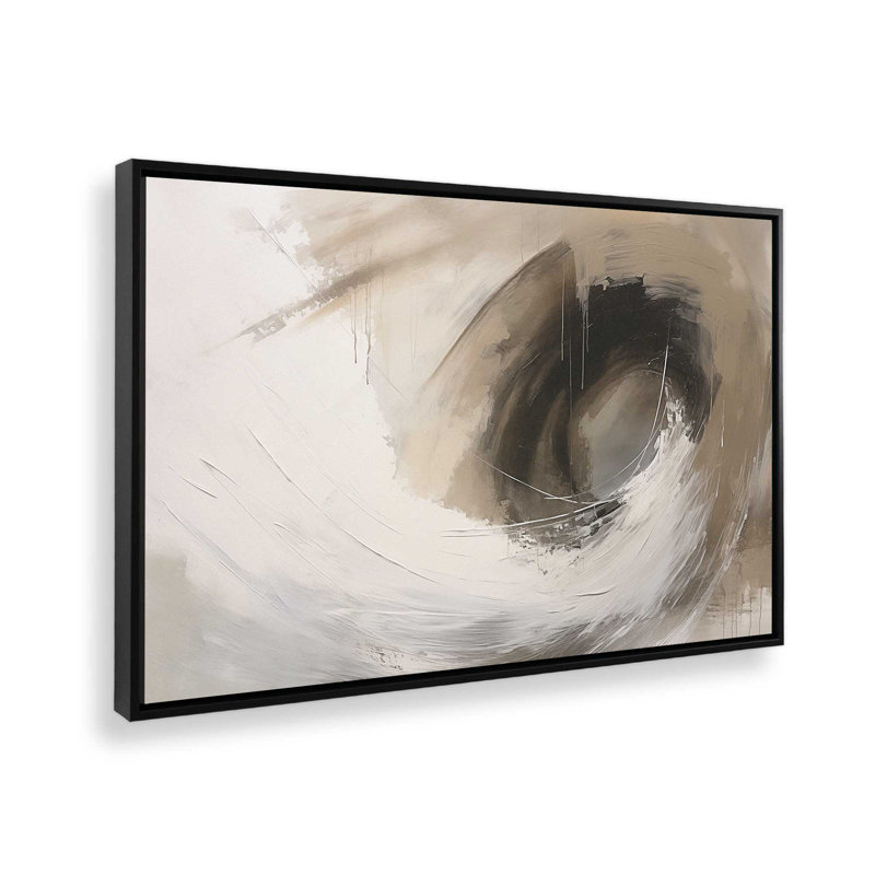 Impression sur toile Taupe tornade, H 24,75 po x l 36,75 po x P 1,75 po, Cadre flottant noir satiné