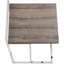 Table d'appoint moderne, rectangulaire, salon et chambre à coucher, plateau en stratifié brun, structure en métal, L 16 po x l 18,71 po x H 26,5 po